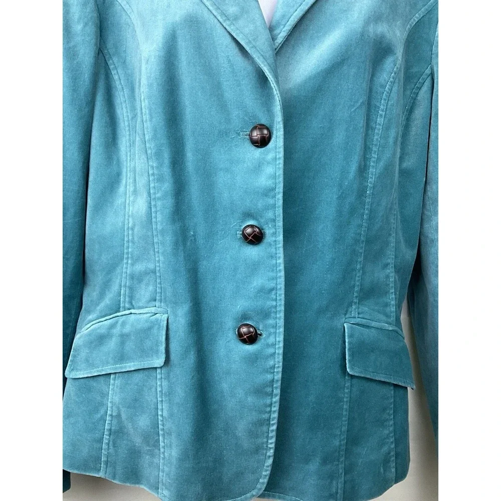 Womens Suede Leather Jacket Size 16 Vintage Academia Preppy‎ Y2K Retro